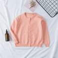 thumbnail image 1 of ATOGUTA Girls Cardigans School Uniforms Hollow Knit Long Sleeve Button Sweater Pink, Size 12M-7, 1 of 6