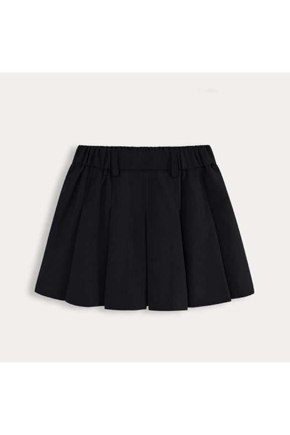 Girls Clothes Skirts Pleated Skirt Kids Tennis Elastic Waist Uniform Skirt Size 2T-17, Black