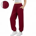 thumbnail image 1 of ATOGUTA Girls Comfortable Pants Active Joggers Soft Athletic Sweat Pants for Kids Youth with Pocket Size 3T-14, Red, 1 of 6