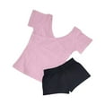 thumbnail image 1 of ATOGUTA Girls Dance Clothing Set Basic 2 Piece Active Outfit Crop Top and Shorts Set for Gymnastics/Dancing/Workout Pink, Size 2-15 Years, 1 of 2
