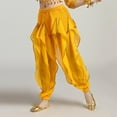 thumbnail image 1 of ATOGUTA Girls Dance Pants Jogger Pants Elastic Waistband Trousers Dance Outfits Streetwear With Pockets Size 5T-12, Yellow, 1 of 5