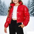 thumbnail image 1 of ATOGUTA Girls Down Winter Coat Quilted Puffer Jacket Warm Hooded Parka Snow Coats Size 1T-10 Red, 1 of 6