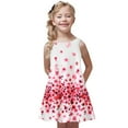 thumbnail image 1 of ATOGUTA Girls Dresses Sleeveless Tank Dress Girls Beach Dress Pink, Size 4T-8, 1 of 5