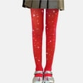 thumbnail image 1 of ATOGUTA Girls Fishnet Stockings Kids High Waist Tights Rhinestone Party Pantyhose Size 5T-15, Red, 1 of 3