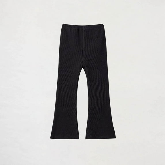 ATOGUTA Girls Flare Pants Size 1T-11 High Waisted Elastic Waist Lightweight Outdoor Jogger Pants Black