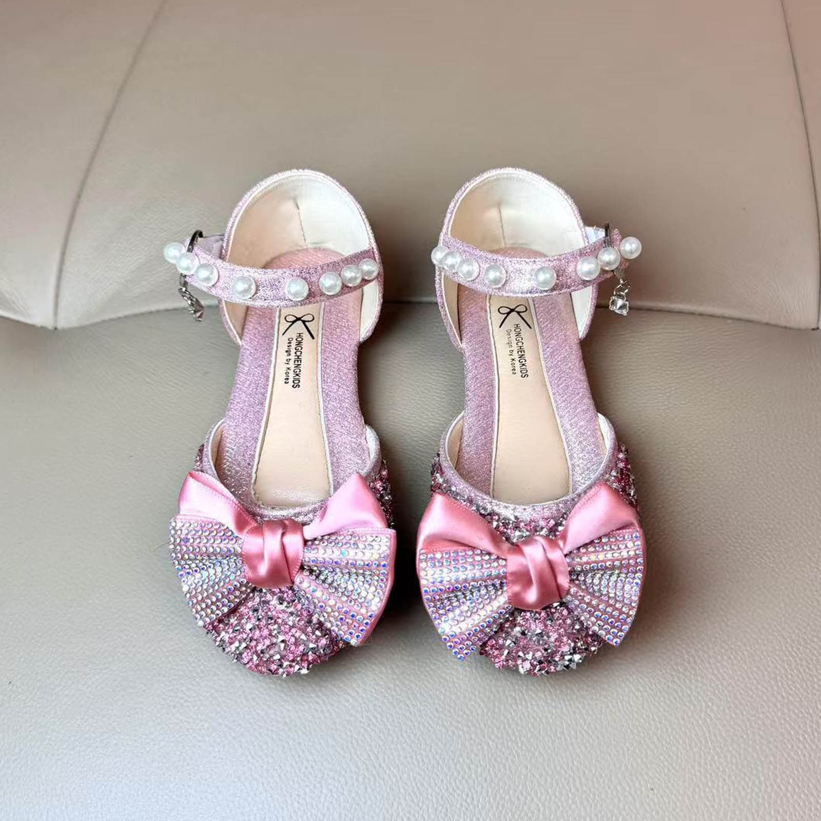 Elephantito Girls Dress Shoes - Princess Flat - White main image 1