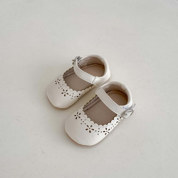 ATOGUTA Girls' Flats White Ballet Shoes Flower Girls Mary Jane Flats Dress Shoes Party Wedding