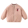 thumbnail image 1 of ATOGUTA Girls Fleece Jacket Lightweight Inner Layer Fleece Jacket Warm Coat Quilted Outerwear Jacket Size 1T-10, Pink, 1 of 8