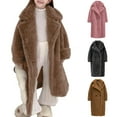 thumbnail image 1 of ATOGUTA Girls Fleece Jackets Fleece Snow Coat Windproof Warm Winter Jacket Size 2T-10, Coffee, 1 of 6