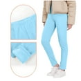 thumbnail image 1 of ATOGUTA Girls Fleece Lined Leggings Size 3T-13 Kids Winter Warm Leggings Thick Thermal Tights Pants Light Blue, 1 of 6