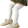thumbnail image 1 of ATOGUTA Girls Footed Dance Sockings Ballet Tights Kids Super Elasticity Warm School Uniform Tights for Girls White, Sizes 2T-10, 1 of 5