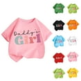 thumbnail image 1 of ATOGUTA Girls Graphic Tees Black Cute Graphic T-Shirt Soft Casual Tops for Kids 2-13, 1 of 5