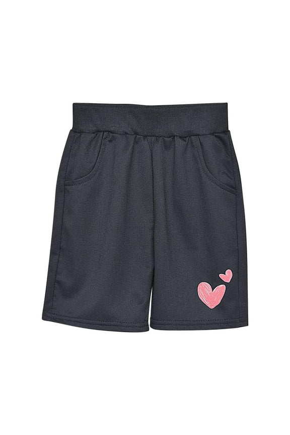 Girls' Gym Shorts Active Performance Shorts Kids Summer Sports Shorts Running Yoga Shorts Black, Size 3T-15