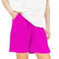thumbnail image 1 of ATOGUTA Girls Gymnastics Shorts Summer Jogger Running Kids Athletic Sports Casual Shorts Hot Pink, Size 5T-13, 1 of 4