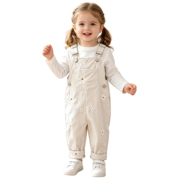 ATOGUTA Girls' Jumpsuit Kids Cute Casual Romper Baggy High Waist Fall Winter Clothes