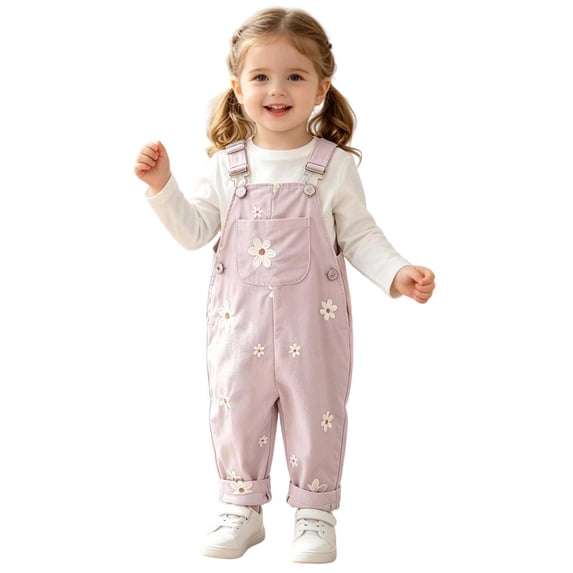 ATOGUTA Girls' Jumpsuit Kids Cute Casual Romper Baggy High Waist Fall Winter Clothes