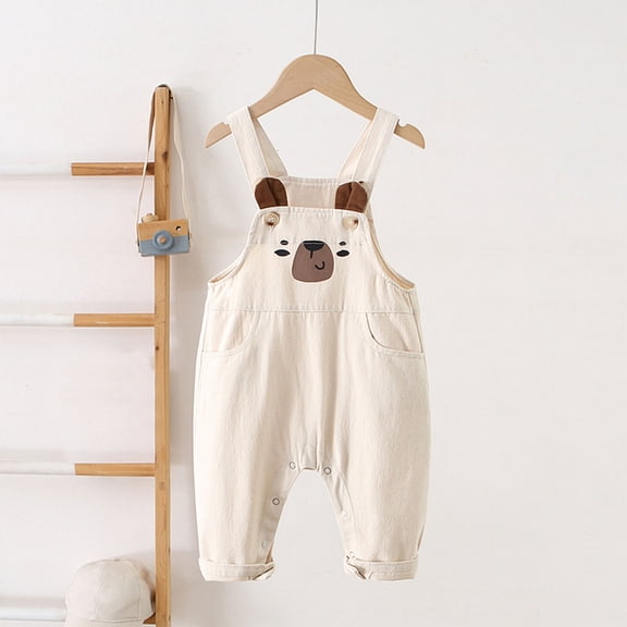 ATOGUTA Girls Jumpsuit Size 2T-8 Summer Sleeveless Rompers Casual Beach Playsuit Travel Vacation Outfits White