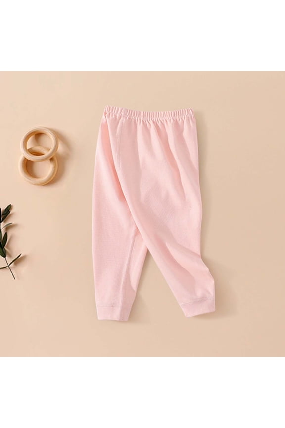 Girls Leggings Basic Leggings Pull On Pants for Everyday Wear Size 1T-7, Pink