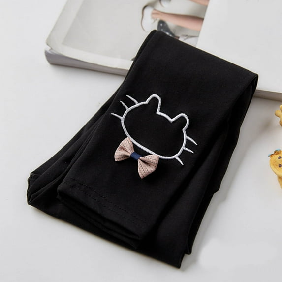 ATOGUTA Girls Leggings Kids Dance Running Yoga Pants Stretchy High Waist Tight Pants Black, Size 2T-11