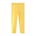 thumbnail image 1 of ATOGUTA Girls' Leggings Size 2T-8 Kids High Waist Lounge Pants Active Dance Running Yoga Tights Yellow, 1 of 1