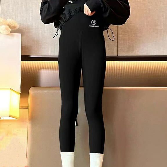 ATOGUTA Girls' Leggings Size 7-15 Kids Winter Warm Leggings Thick Thermal Tights Pants Black