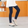 thumbnail image 1 of ATOGUTA Girls' Leggings Soft Stretchy Pants Kids Basic School Pants Girls Basic Leggings Navy, Size 2T-11, 1 of 5