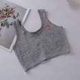 thumbnail image 1 of ATOGUTA Girls Long Line Sports Bra Size 9-14 Kids Athletic Seamless Stretchy Crop Tops Dance Yoga Gray, 1 of 3