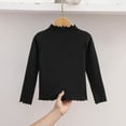 thumbnail image 1 of ATOGUTA Girls Long Sleeve Party Shirt Size 1T-11 Crewneck School Base Tees Clothes Cute Pullovers Tops Black, 1 of 5