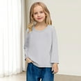 thumbnail image 1 of ATOGUTA Girls Long Sleeve Top Size 1T-15 Kids Boys Crewneck School Base Tees Clothes Cute Pullovers Tops Gray, 1 of 5