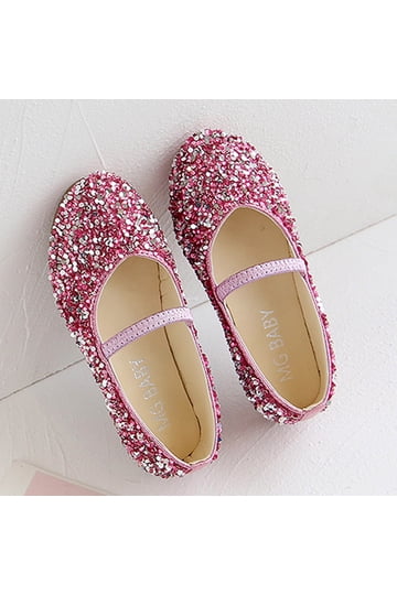 Girls Mary Jane Shoes – Princess Ballet Flats With Bow, Pearls & Non-Slip Sole | Pink, Black, White