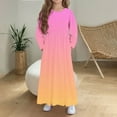 thumbnail image 1 of ATOGUTA Girls Maxi Dress Long Sleeve Crew Neck A-Line Casual Party Dresses with Pockets Size 4T-14, Pink, 1 of 6