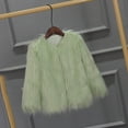 thumbnail image 1 of ATOGUTA Girls' Outerwear Jackets & Coats Faux-Fur Winter Snowday Thick Warm Fashion Cool Clothes Green, Size 1T-8, 1 of 4
