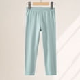 thumbnail image 1 of ATOGUTA Girls Pants High Waist Pants Elastic Pants Thermal Leggings Size 3T-15, Green, 1 of 5