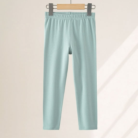 ATOGUTA Girls Pants High Waist Pants Elastic Pants Thermal Leggings Size 3T-15, Green