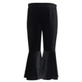 thumbnail image 1 of ATOGUTA Girls Pants Bell Bottoms School Uniform Velvet Pants Size 6M-8, Black, 1 of 3
