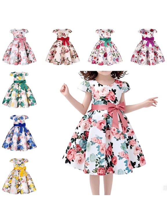 Sleeveless Girls Party Dress - Pink, Size 2T-8
