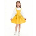 thumbnail image 1 of ATOGUTA Girls Pleated Skirt Kids Suspender Uniform Skort Elastic Overall Dress(Not Include The Top) Size 2T-15, Yellow, 1 of 6