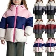 thumbnail image 1 of ATOGUTA Girls Puffer Jacket Quilted Puffer Jacket Warm Hooded Parka Snow Coats Size 1T-12 Pink, 1 of 6