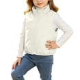 thumbnail image 1 of ATOGUTA Girls' Puffer Vest Kids Zip Up Warm Sleeveless Winter Quilted Jackets Fashion Outwear White, 1 of 8