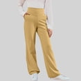 thumbnail image 1 of ATOGUTA Girls Pull On Pants Dress Pants Bell Bottoms School Uniform Leggings Size 5T-15, Khaki, 1 of 6