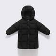 thumbnail image 1 of ATOGUTA Girls Quilted Jacket Quilted Puffer Jacket Warm Hooded Parka Snow Coats Size 2T-10, Black, 1 of 6