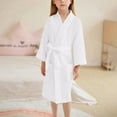thumbnail image 1 of ATOGUTA Girls Robes Kids Bath Towels Hooded Soft Bathrobes Pajamas Sleepwear for Children Size 6-13, White, 1 of 5