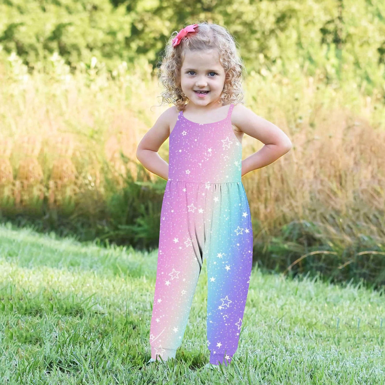 ATOGUTA Girls Romper Kids Jumpsuit Strap Romper Summer Savings Pants