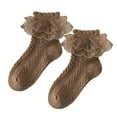 thumbnail image 1 of ATOGUTA Girls' Ruffle Lace Socks Dress Frilly Cute Princess School Socks for Daily Wear, 1 of 3