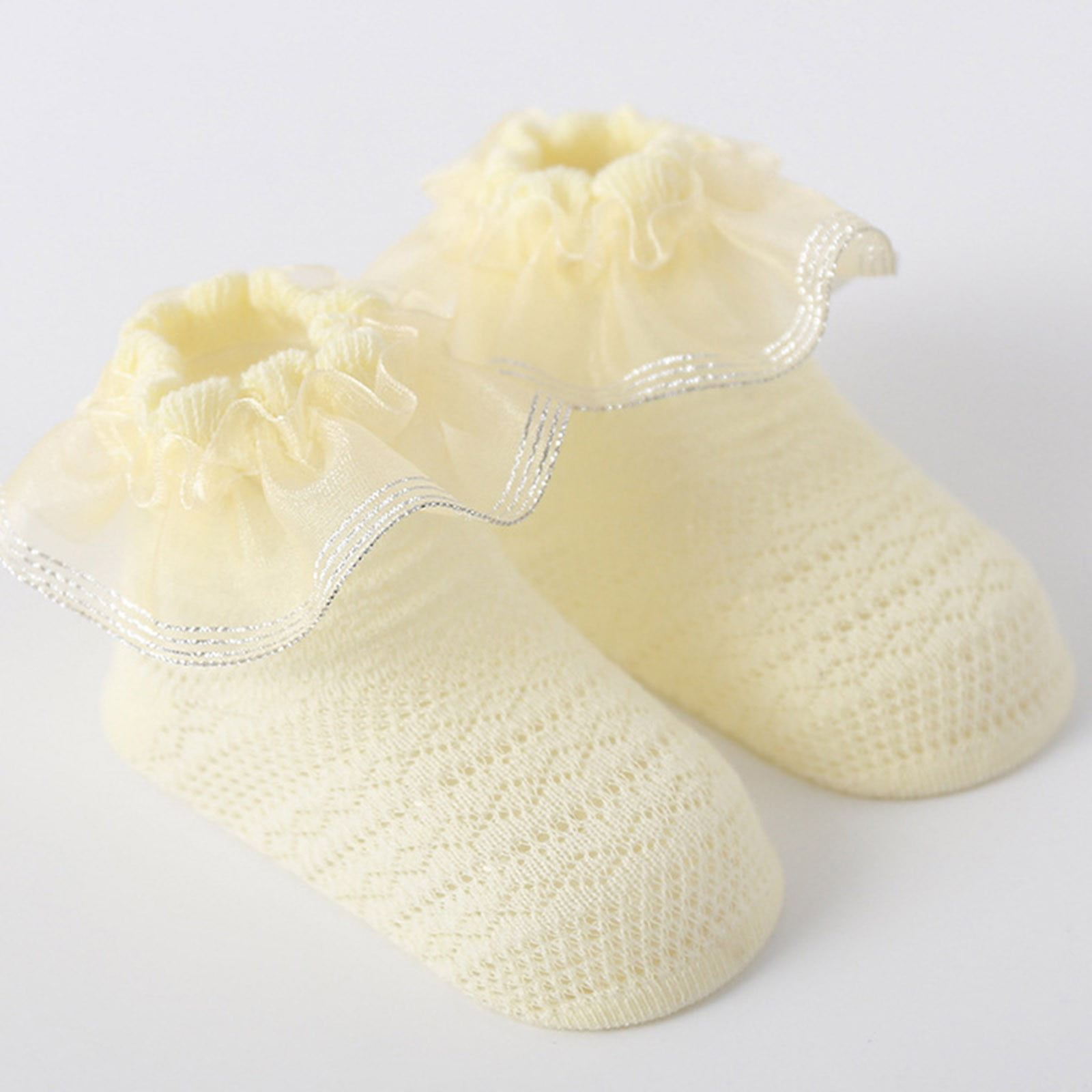 ATOGUTA Girls Ruffle Socks Cotton Sock Breathable Mesh Socks for Girls ...