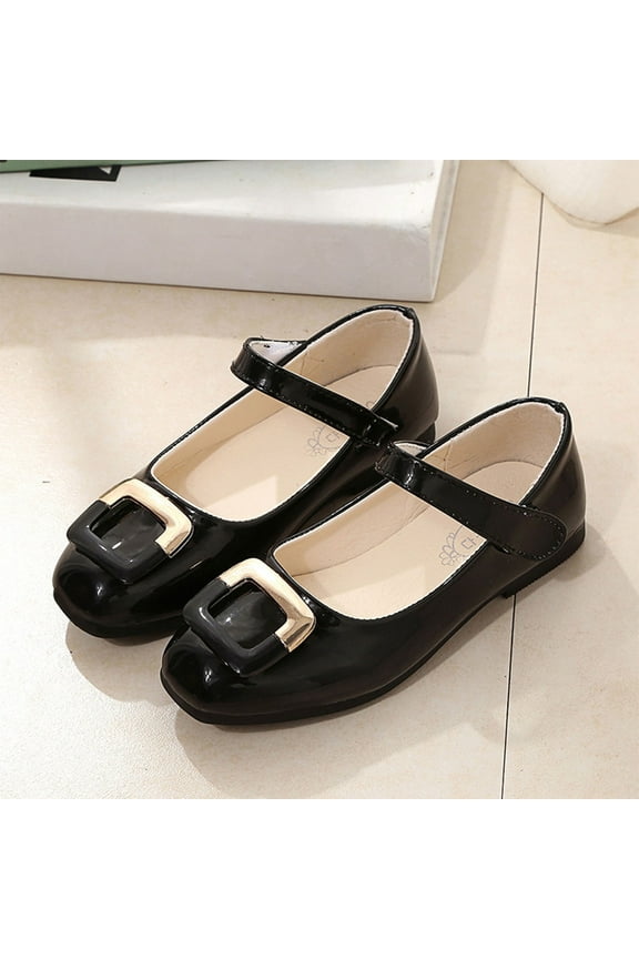 Girls School Shoes Black Ballet Flats Flats for Wedding Party School Uniform Shoes Cute Girls Mary Janes
