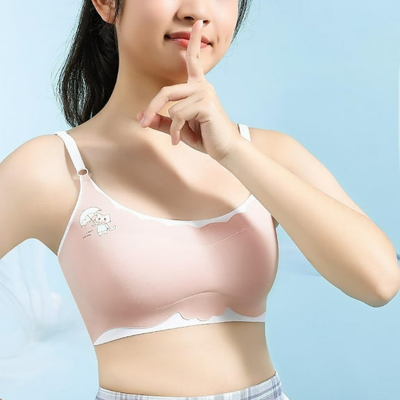 ATOGUTA Girls Seamless Training Bra Cami Training Bra Adjustable Straps Stretch Performance Seamless Bra