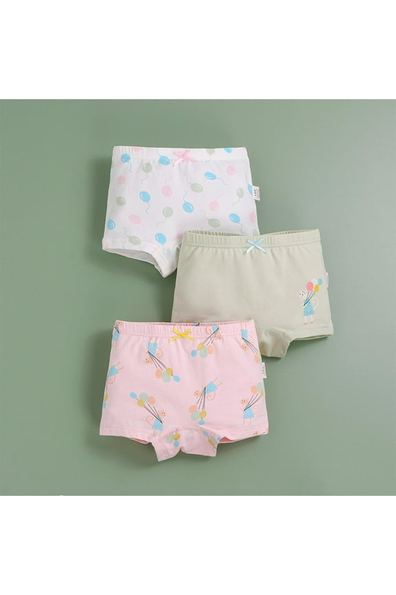 Girls Seamless Underwear 2T-8 Boyshort Little Girls' Underwear Toddler Undies 3-Pack