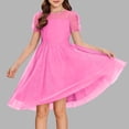 thumbnail image 1 of ATOGUTA Girls Semi Formal Dress Ruffle Tulle Tutu Dresses Cute Summer Party Princess Sundress Size 5T-16. Hot Pink, 1 of 6