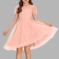thumbnail image 1 of ATOGUTA Girls Semi Formal Dress Ruffle Tulle Tutu Dresses Cute Summer Party Princess Sundress Size 5T-16. Pink, 1 of 6